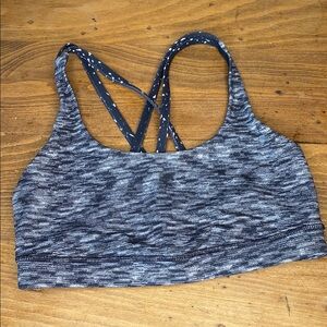 Lululemon Energy Sport Bra Strappy racerback - grey and black size 6